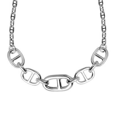 Collier Maille Marine en Argent, Longueur 44 cm - Clio Blue