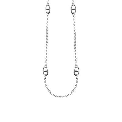 925 Silver Opera Necklace, 88 cm Length - Clio Blue
