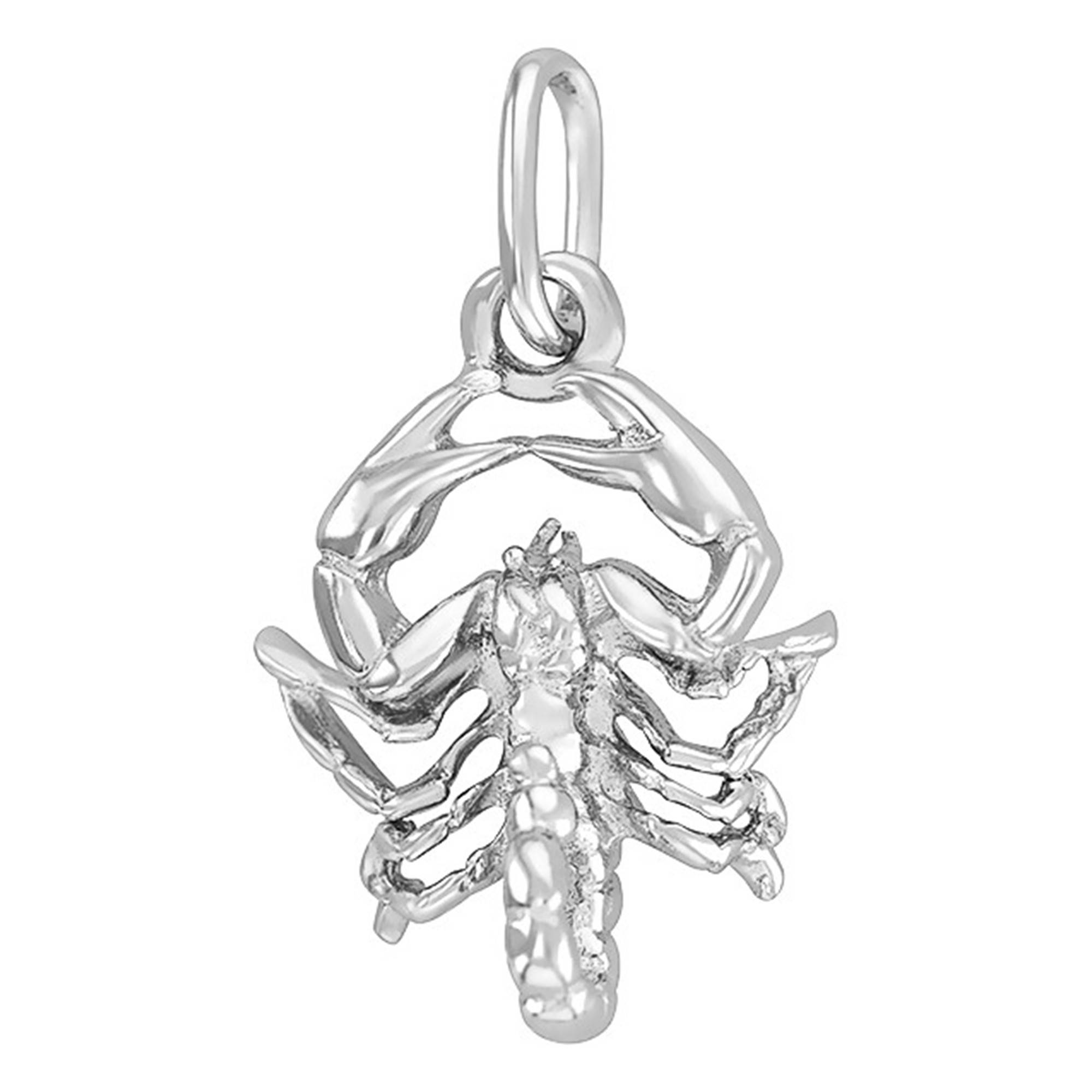 Pendentif En Argent Sterling 925 Du Signe Du Zodiaque Scorpion