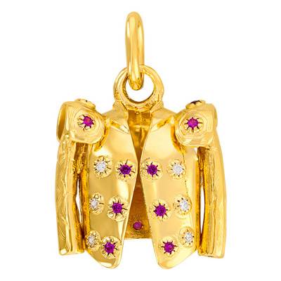 Yellow Gold Matador Jacket Pendant - Vandona