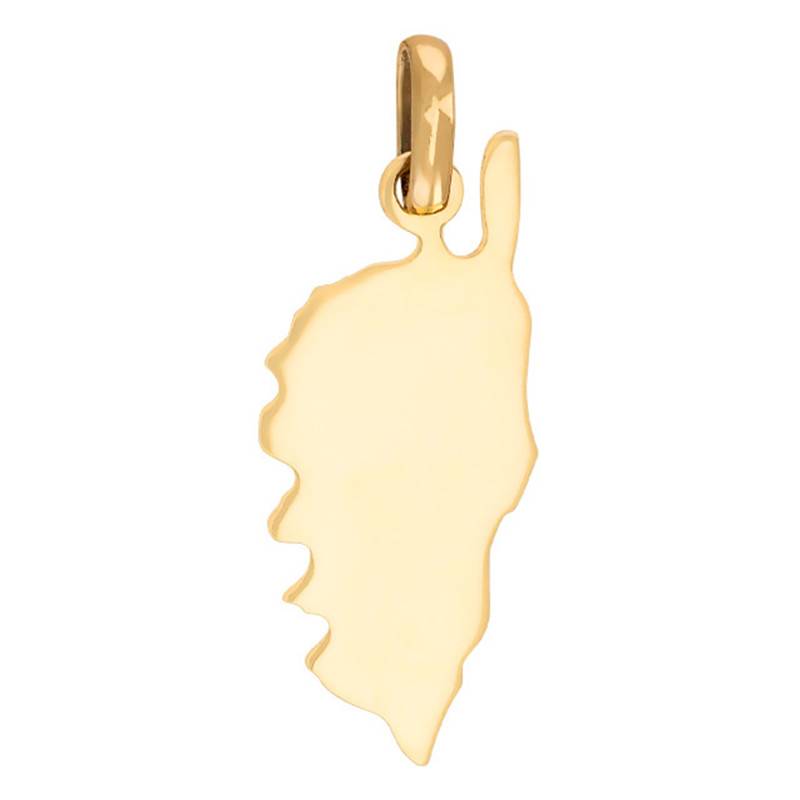 Smooth Corsica Map Yellow Gold 375/1000 or 750/1000 Pendant - Rosatella