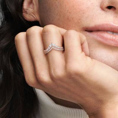 Bague Vœu Princesse Dorée Rose - Pandora