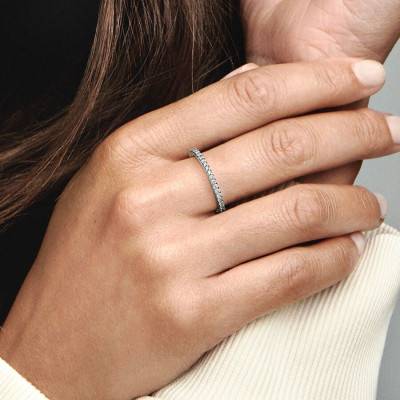 Bague Scintillante & Oxydes de Zirconium, Argent 925 - Pandora