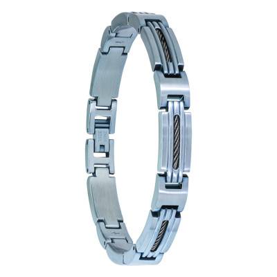 Bracelet Marina en Acier Bicolore, Longueur 21 cm - B062396 - Rochet