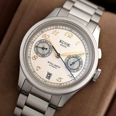 Royal Smith 90-010 Automatic Ivory x Vertical Brushed Dial Watch rs90010-iv-vertical - Kuoe Kyoto