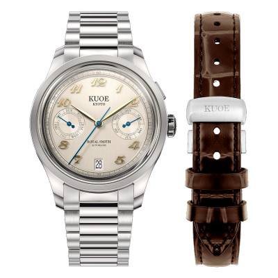 Royal Smith 90-010 Automatic Ivory x Vertical Brushed Dial Watch rs90010-iv-vertical - Kuoe Kyoto
