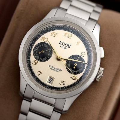Royal Smith 90-010 Automatic Panda x Vertical Brushed Dial Watch rs90010-pa-vertical - Kuoe Kyoto