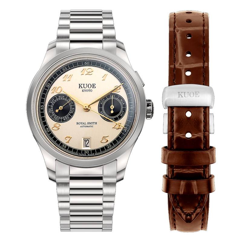 Royal Smith 90-010 Automatic Panda x Vertical Brushed Dial Watch rs90010-pa-vertical - Kuoe Kyoto