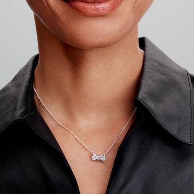 Collier Noeud Scintillant en Argent 925, Longueur 45 cm Ajustable - Pandora