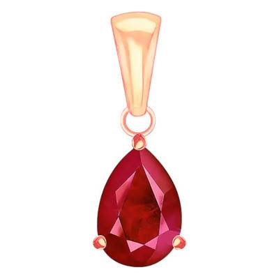 Pendentif Rubis & Or Rose 375 - Aurora