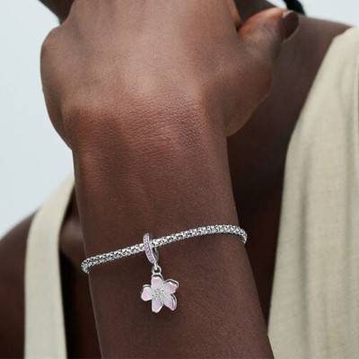 925/1000 Silver Cherry Blossom Pendant Charm - Pandora