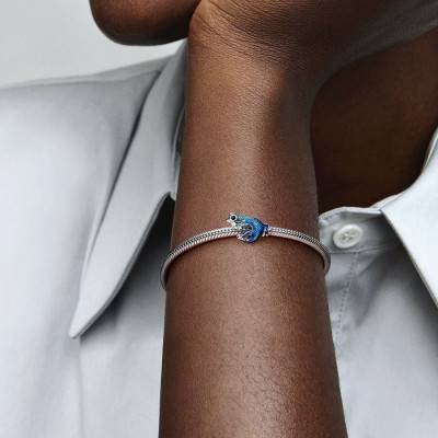 Metallic Blue Gecko 925/1000 Silver Charm - Pandora