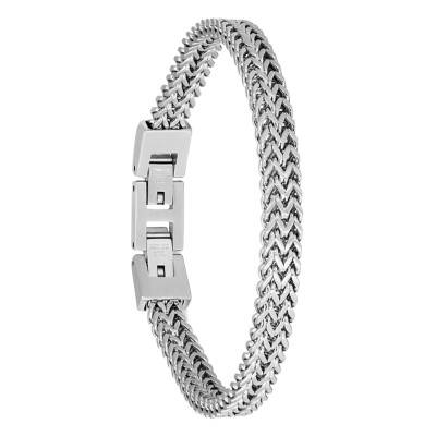 Steel Major Double Palm Chain Bracelet, Adjustable Length 20.50 cm, Width 7 mm - HB01780 - Rochet