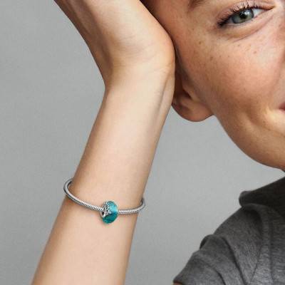 925/1000 Silver Faceted Murano Glass Friendship Charm - Pandora