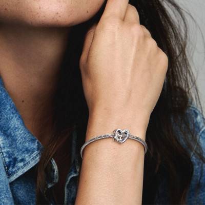 925/1000 Silver Openwork Family Heart & Star Charm - Pandora