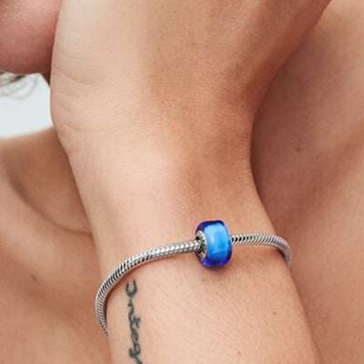 Blue Murano Glass & 925 Silver Charm - Pandora