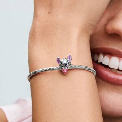 Charm Gâteau d'Anniversaire Disney Stitch Argent - Pandora