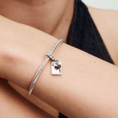 925/1000 Silver Double Disney Villains Queen of Hearts Pendant Charm - Pandora