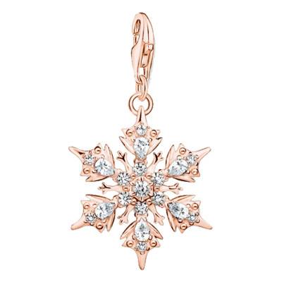 Rose Gold-Plated Snowflake Pendant -1903-416-14 - Thomas Sabo