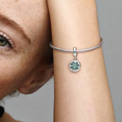 925/1000 Silver Lucky Four-Leaf Clover Pendant Charm - Pandora