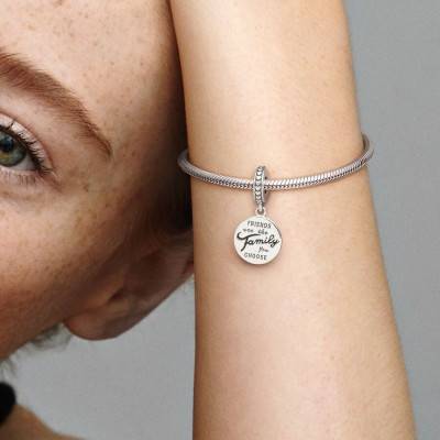 Charm Pendant Famille de Cœur en Argent 925 - Pandora