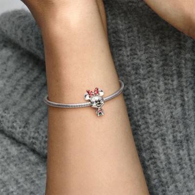 925 Silver Disney Minnie Polka-Dot Dress & Bow Charm - Pandora