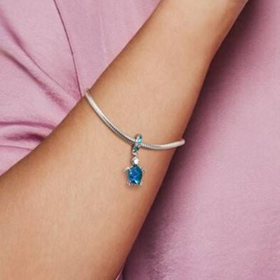 Sea Turtle Murano Glass Charm Pendant - Pandora
