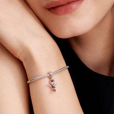 925/1000 Silver & Resin Minnie Ice Skating Pendant Charm - Pandora