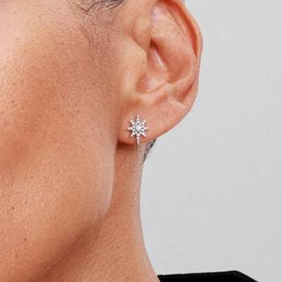 Boucles d'Oreilles Étoile Polaire Scintillante - Pandora