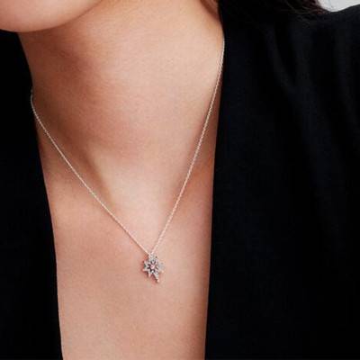 Collier à Pendentif Étoile Polaire en Argent 925, Longueur 45 cm - Pandora