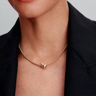 Gold-Plated Metal Sparkling Knot Charm - Pandora