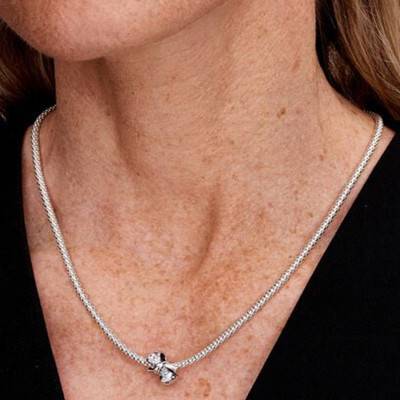 Charm Noeud Scintillant & Oxydes de Zirconium en Argent 925 - Pandora