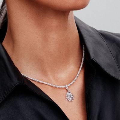 Sparkling Double Fireworks Pendant Charm in 925 Silver - Pandora