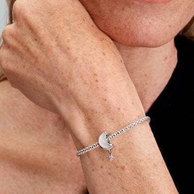 Charm Lune & Étoile Polaire en Argent 925 - Pandora