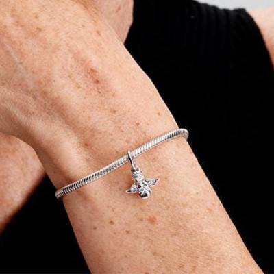 925 Silver Sparkling Angel Pendant Charm - Pandora
