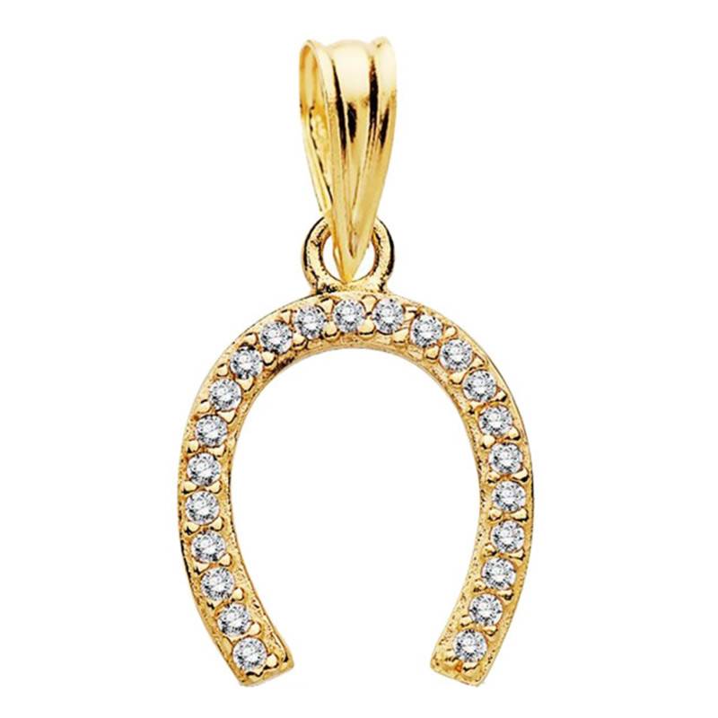 750 Yellow Gold Brilliant Horseshoe Pendant - Lumiosa