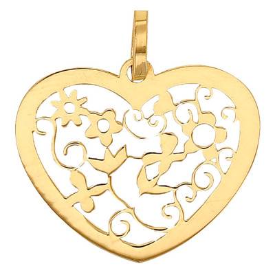 Rosatella 750 Yellow Gold Heart Pendant - Rosatella