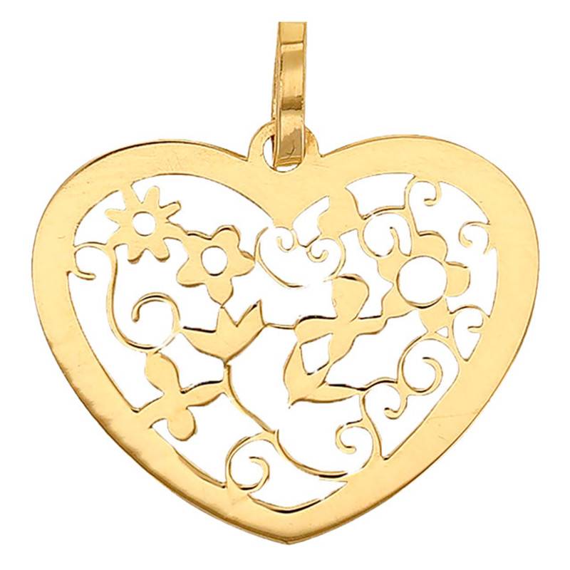 Rosatella 750 Yellow Gold Heart Pendant - Rosatella