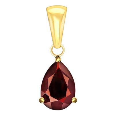 Yellow 375 or 750/1000 Gold & Garnet Pendant - Aurora