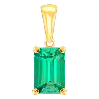 Pendentif Emeraude Or forme Emeraude - Aurora