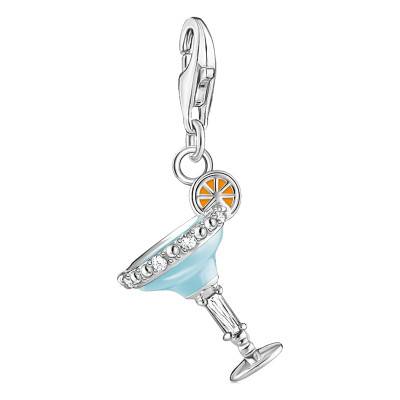 Pendentif Charm Cocktail Bleu Zircons & Argent - 1930-041-7 - Thomas Sabo
