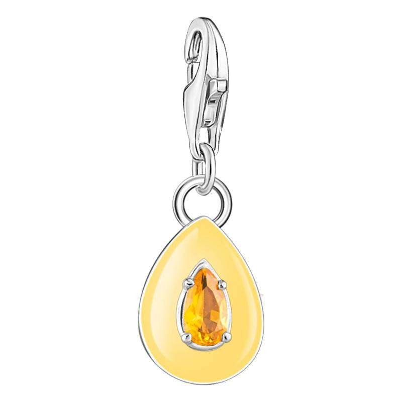 Orange Drop Charm Pendant in 925 Silver & Orange Stone - 1919-496-8 - Thomas Sabo