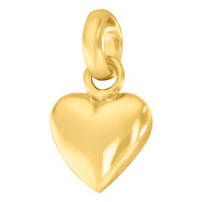 Yellow Gold-Plated Domed Small Heart Pendant - Naïades