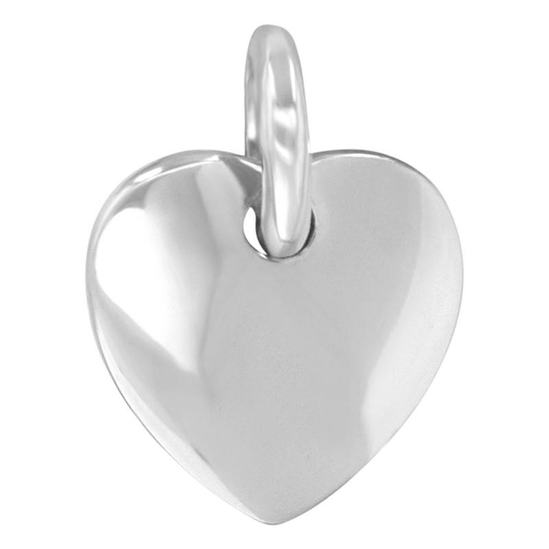 Customizable Brilliant Heart Pendant in 925 Silver - Naïades