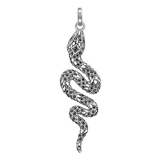 Ensemble Pendentif Et Bague Dragon Thomas Sabo En Argent Sterling Noirci - Occasion