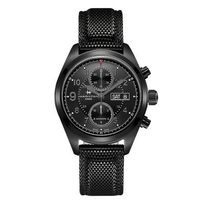 Montre Khaki Field Auto Chrono 42 mm Noir PVD Noir H71626735 - Hamilton