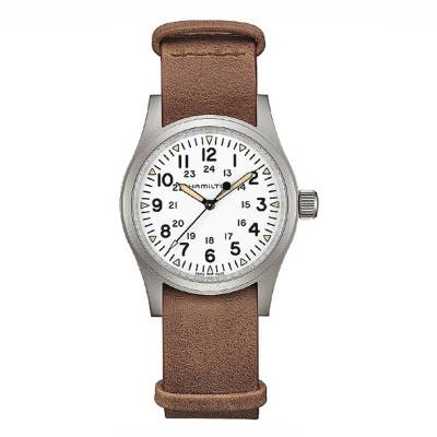 Montre Khaki Field Mechanical Brown Leather Nato H69439511 - Hamilton