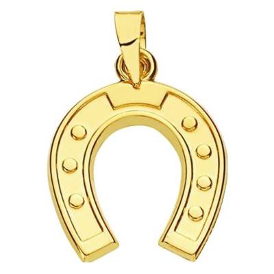750 Yellow Gold Horseshoe Pendant - Lumiosa