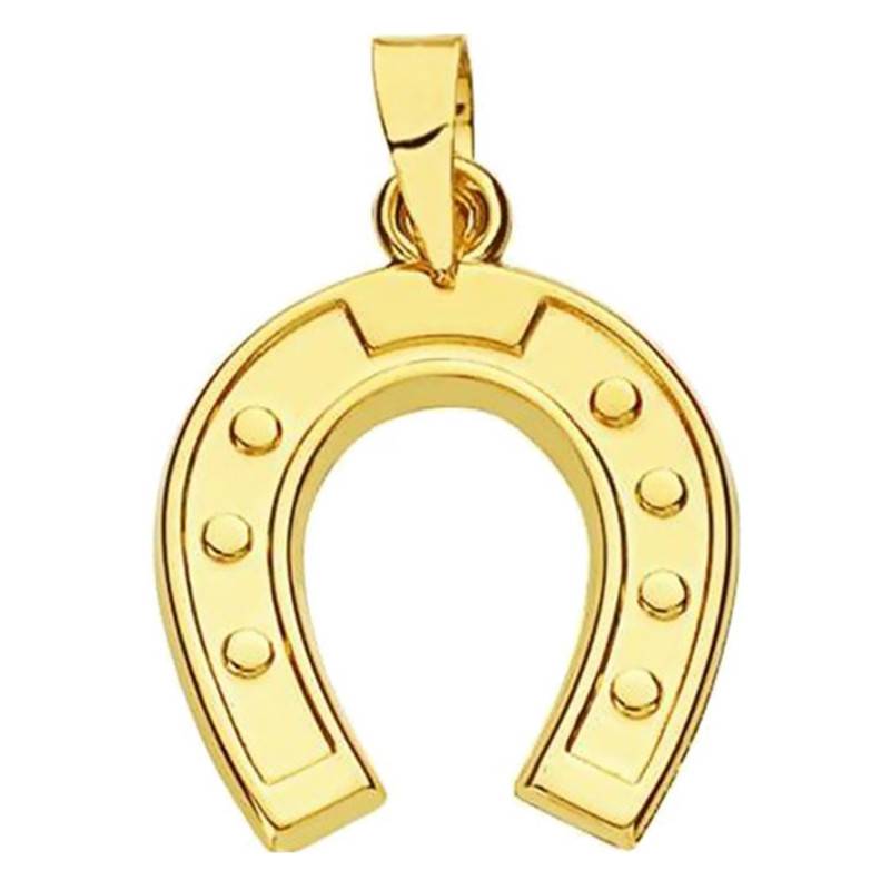 750 Yellow Gold Horseshoe Pendant - Lumiosa