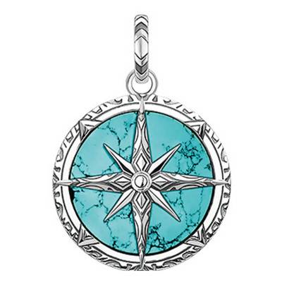 Pendentif boussole turquoise - PE833-878-17 - Thomas Sabo